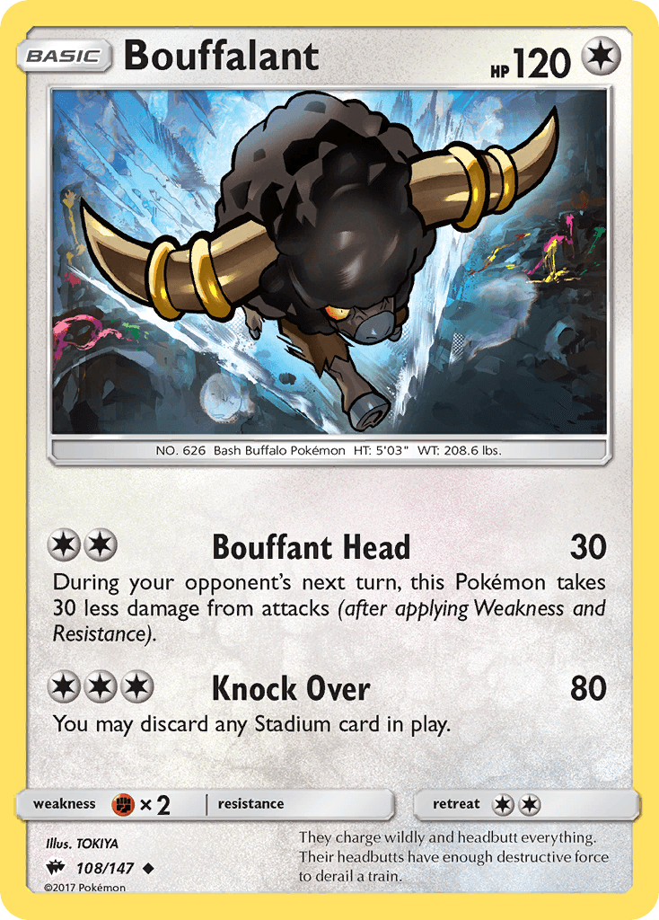 Bouffalant (108/147) [Sun & Moon: Burning Shadows] - Doe's Cards