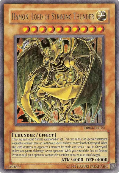 Hamon, Lord of Striking Thunder [DR04-EN122] Ultra Rare - Doe's Cards