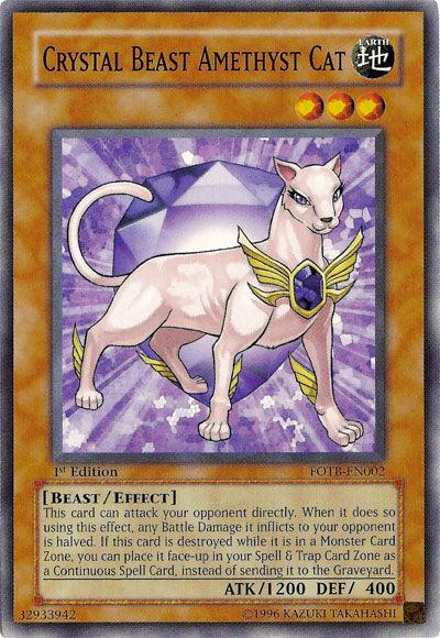 Crystal Beast Amethyst Cat [FOTB-EN002] Common - Doe's Cards