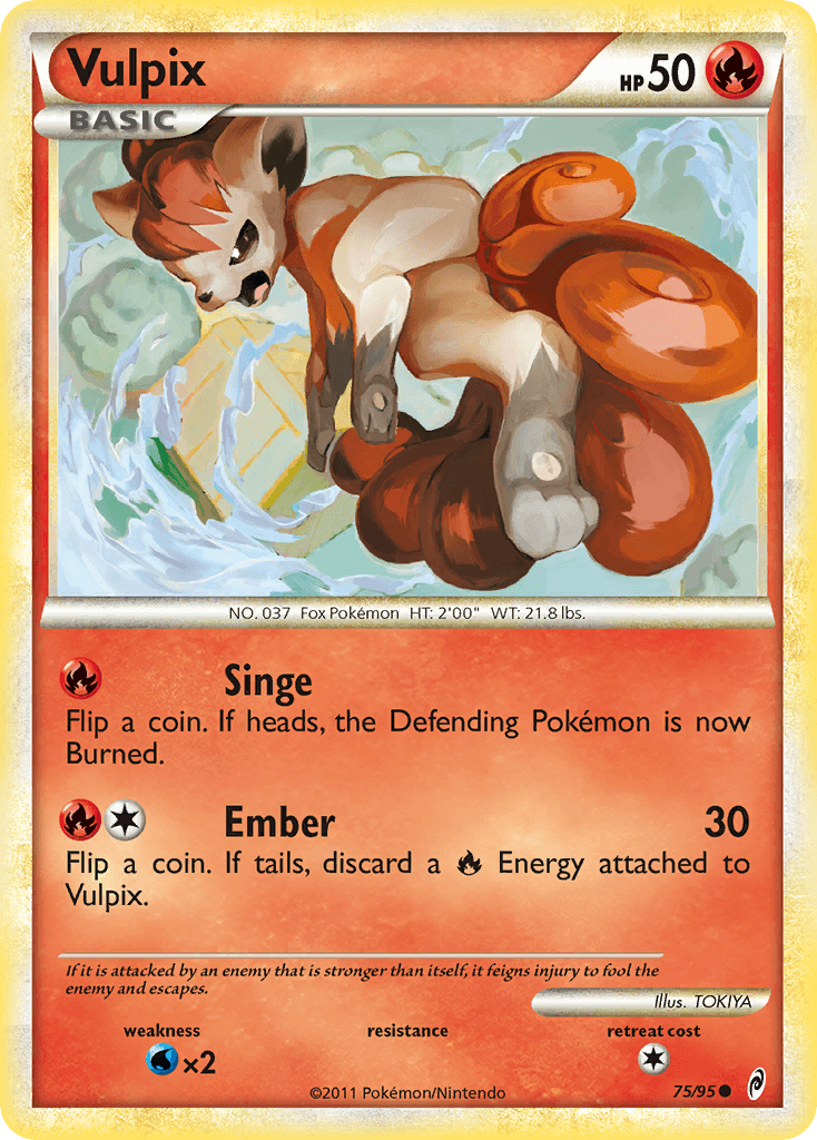 Vulpix (75/95) [HeartGold & SoulSilver: Call of Legends] - Doe's Cards