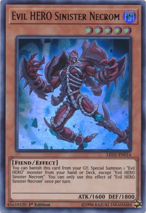 Evil Hero Sinister Necrom [LED5-EN014] Ultra Rare - Doe's Cards