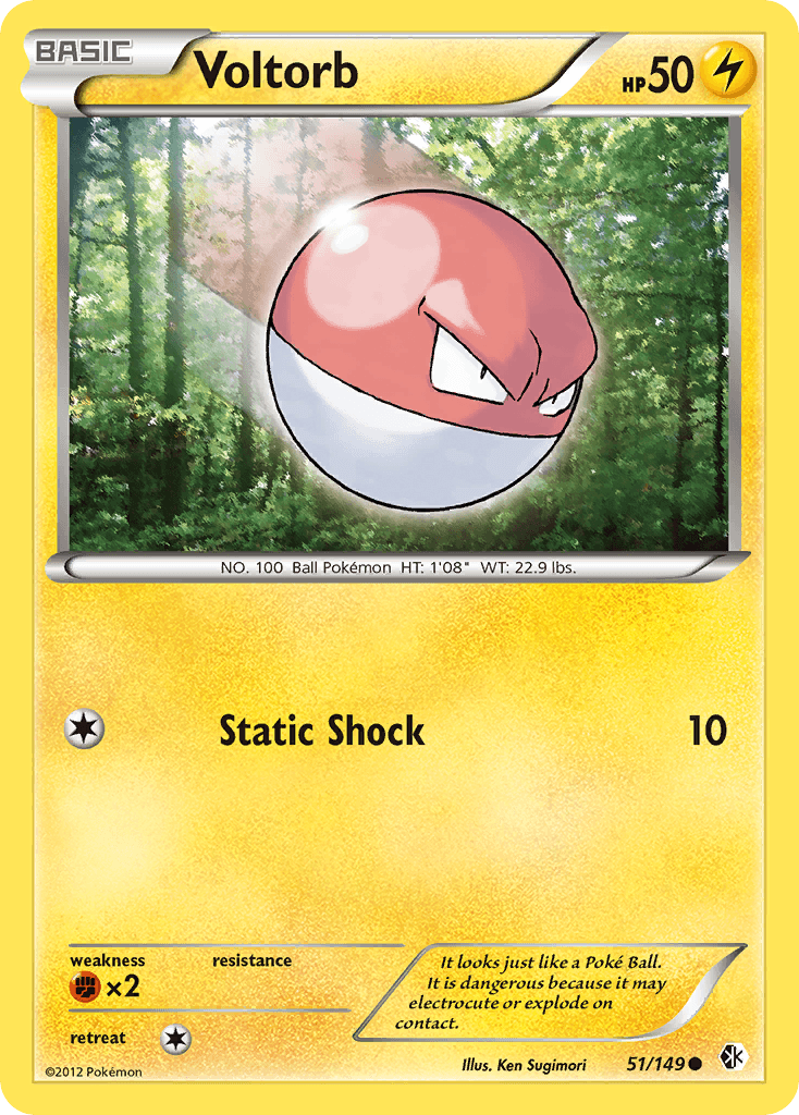 Voltorb (51/149) [Black & White: Boundaries Crossed] - Doe's Cards