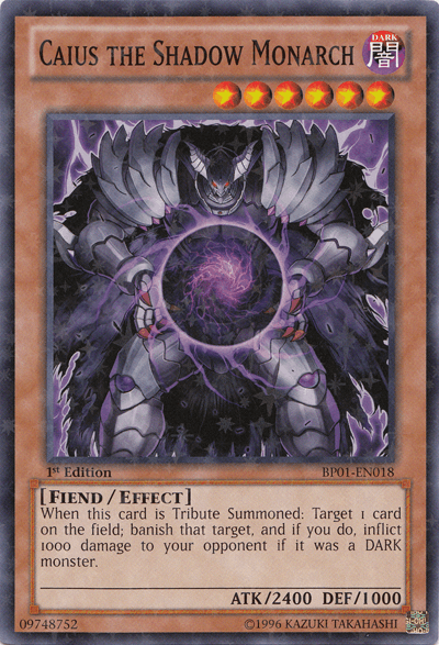 Caius the Shadow Monarch [BP01-EN018] Starfoil Rare - Doe's Cards