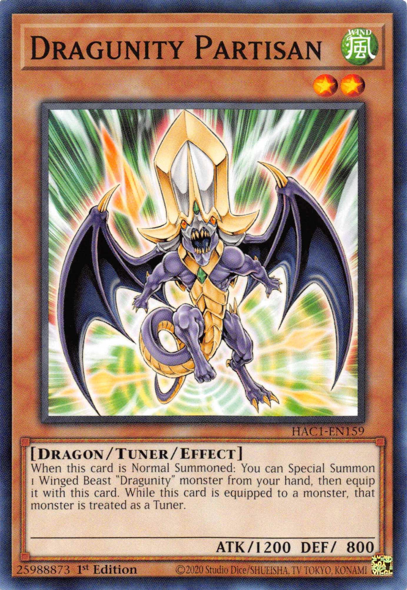 Dragunity Partisan [HAC1-EN159] Common - Doe's Cards