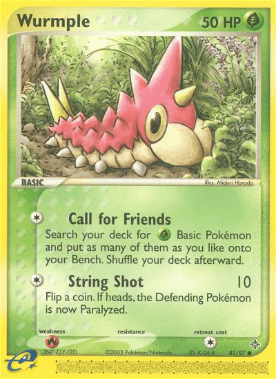 Wurmple (81/97) [EX: Dragon] - Doe's Cards