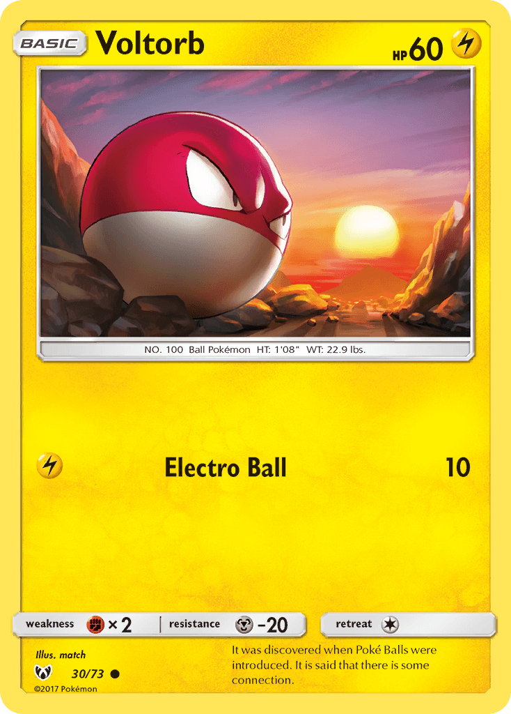 Voltorb (30/73) [Sun & Moon: Shining Legends] - Doe's Cards