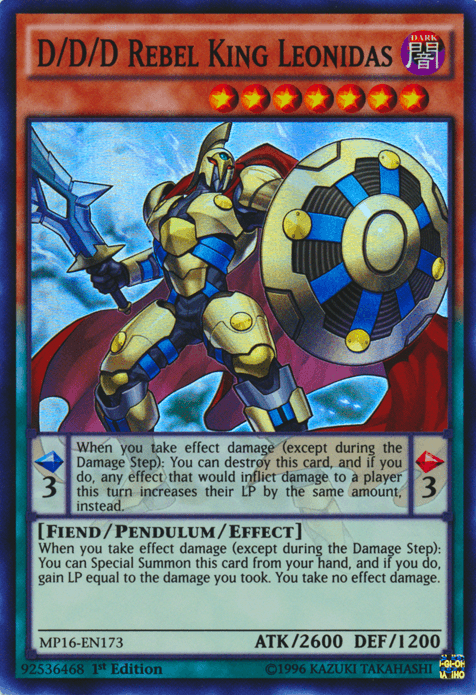 D/D/D Rebel King Leonidas [MP16-EN173] Super Rare - Doe's Cards