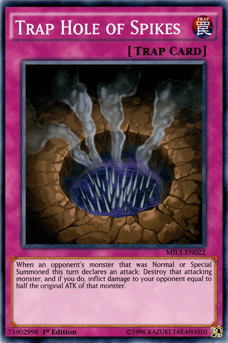 Trap Hole of Spikes [MIL1-EN022] Super Rare - Doe's Cards