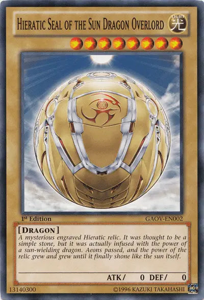 Hieratic Seal of the Sun Dragon Overlord [GAOV-EN002] Common - Doe's Cards