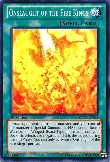 Onslaught of the Fire Kings [SDOK-EN022] Super Rare - Doe's Cards