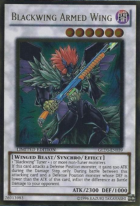 Blackwing Armed Wing [GLD3-EN039] Gold Rare - Doe's Cards