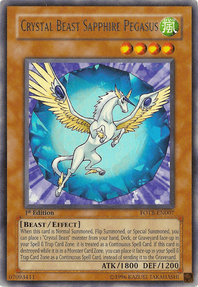 Crystal Beast Sapphire Pegasus [FOTB-EN007] Ultra Rare - Doe's Cards