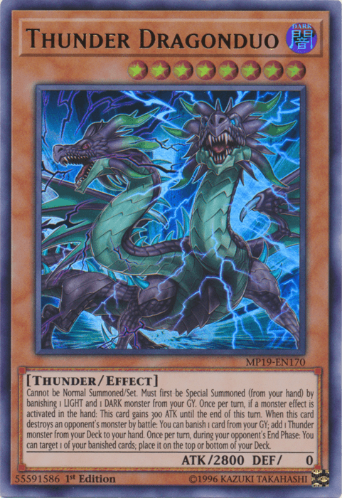 Thunder Dragonduo [MP19-EN170] Ultra Rare - Doe's Cards