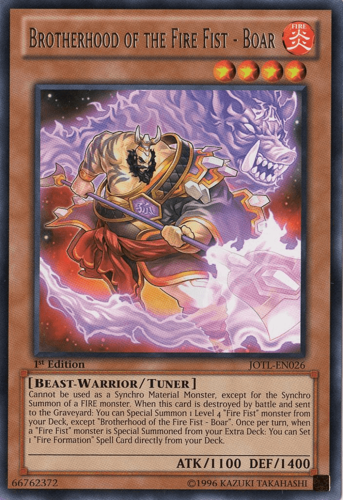 Brotherhood of the Fire Fist - Boar [JOTL-EN026] Rare - Doe's Cards