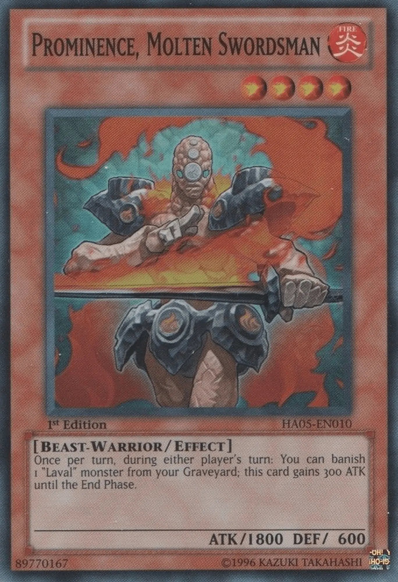 Prominence, Molten Swordsman [HA05-EN010] Super Rare - Doe's Cards