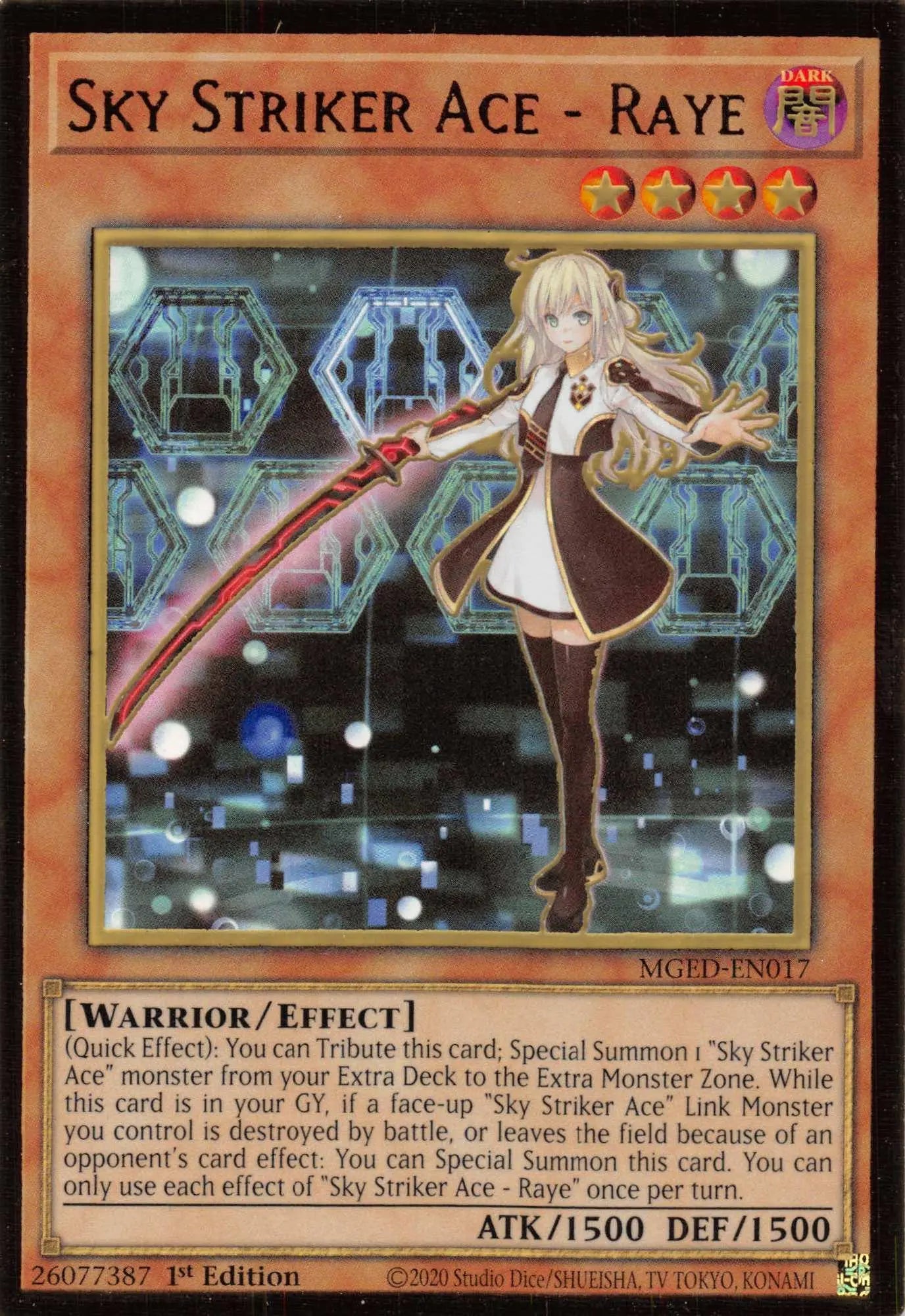 Sky Striker Ace - Raye [MGED-EN017] Gold Rare - Doe's Cards