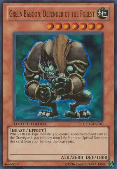 Green Baboon, Defender of the Forest [CT07-EN010] Super Rare - Doe's Cards