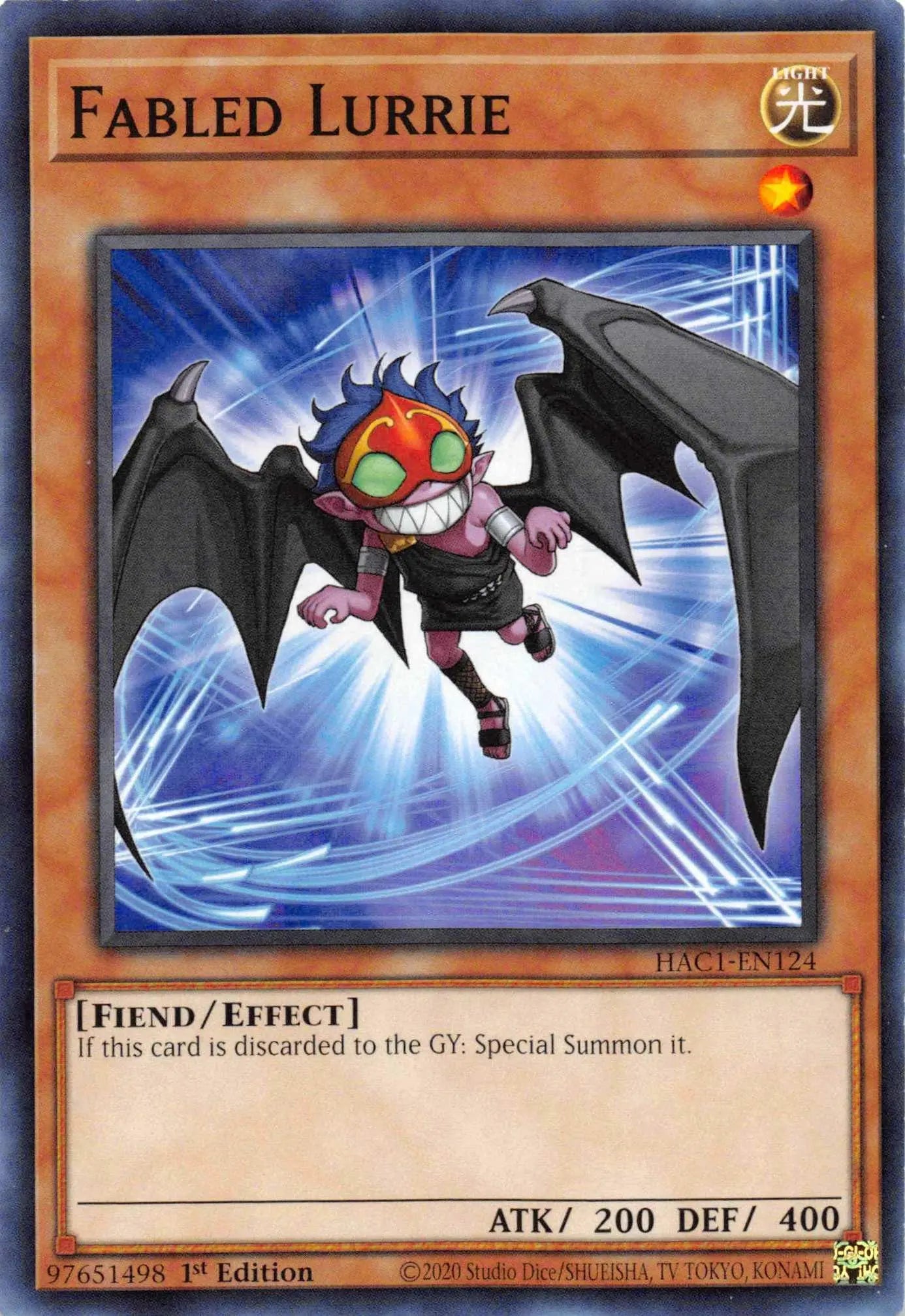Fabled Lurrie [HAC1-EN124] Common - Doe's Cards