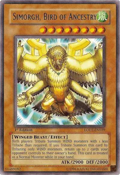 Simorgh, Bird of Ancestry [LODT-EN039] Rare - Doe's Cards