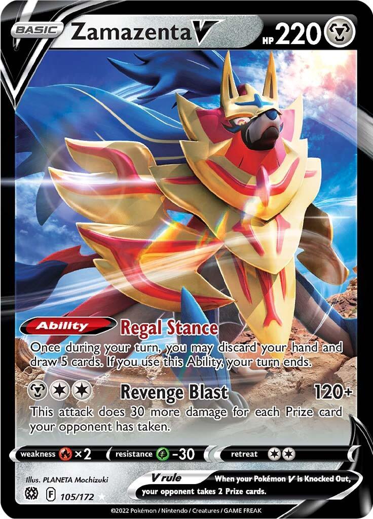 Zamazenta V (105/172) [Sword & Shield: Brilliant Stars] - Doe's Cards