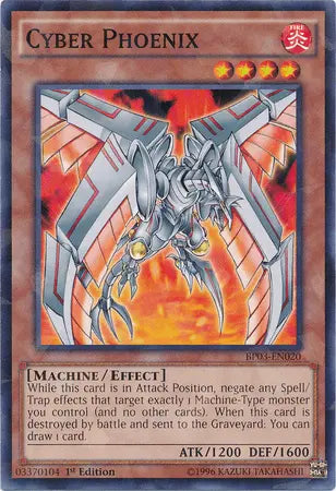 Cyber Phoenix [BP03-EN020] Shatterfoil Rare - Doe's Cards