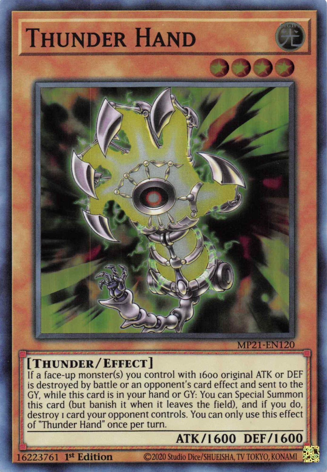 Thunder Hand [MP21-EN120] Super Rare - Doe's Cards