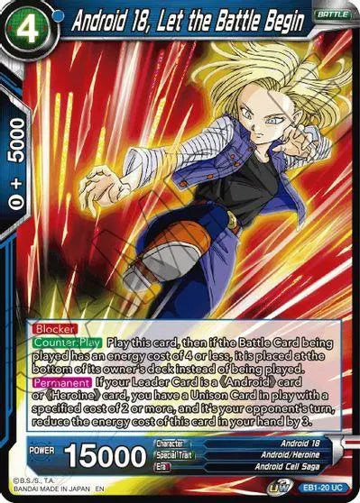 Android 18, Let the Battle Begin (EB1-20) [Battle Evolution Booster] - Doe's Cards