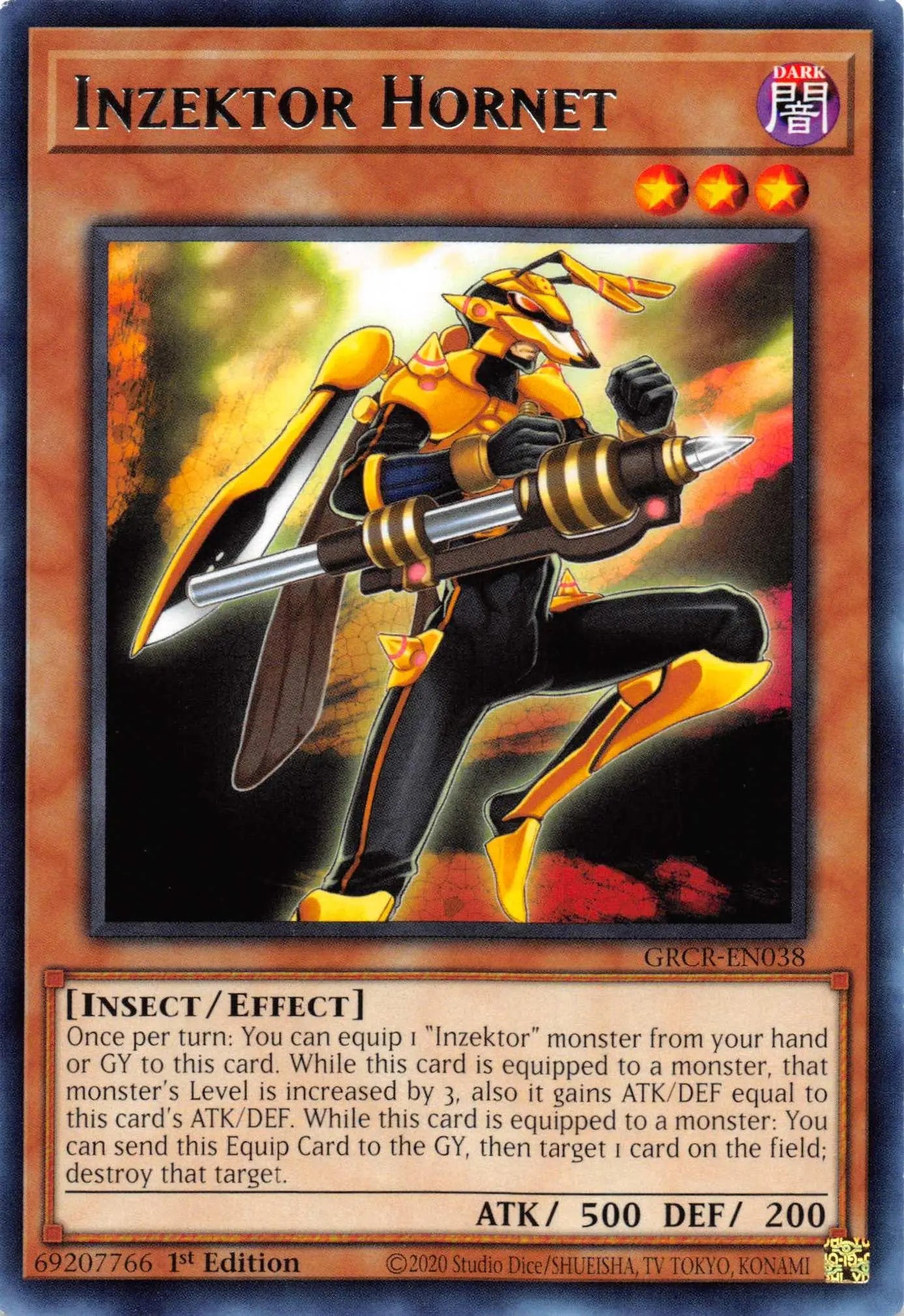 Inzektor Hornet [GRCR-EN038] Rare - Doe's Cards