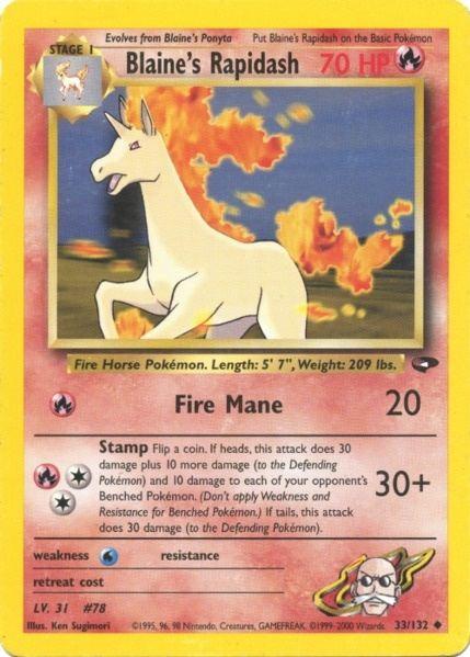 Blaine's Rapidash (33/132) [Gym Challenge Unlimited] - Doe's Cards