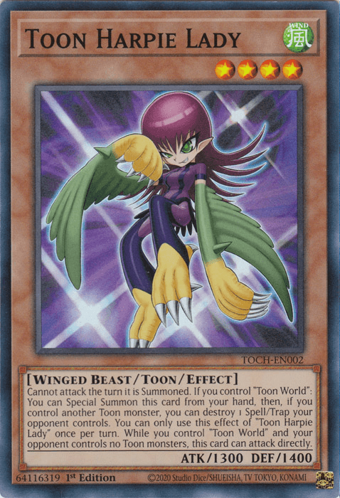 Toon Harpie Lady [TOCH-EN002] Super Rare - Doe's Cards