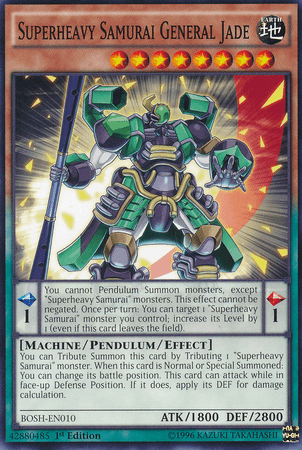 Superheavy Samurai General Jade [BOSH-EN010] Common - Doe's Cards