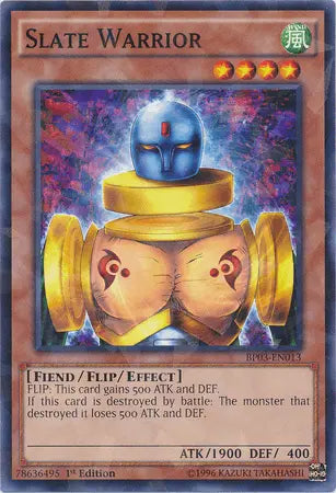 Slate Warrior [BP03-EN013] Shatterfoil Rare - Doe's Cards