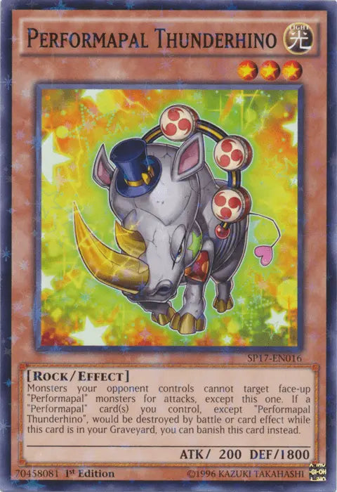 Performapal Thunderhino [SP17-EN016] Starfoil Rare - Doe's Cards