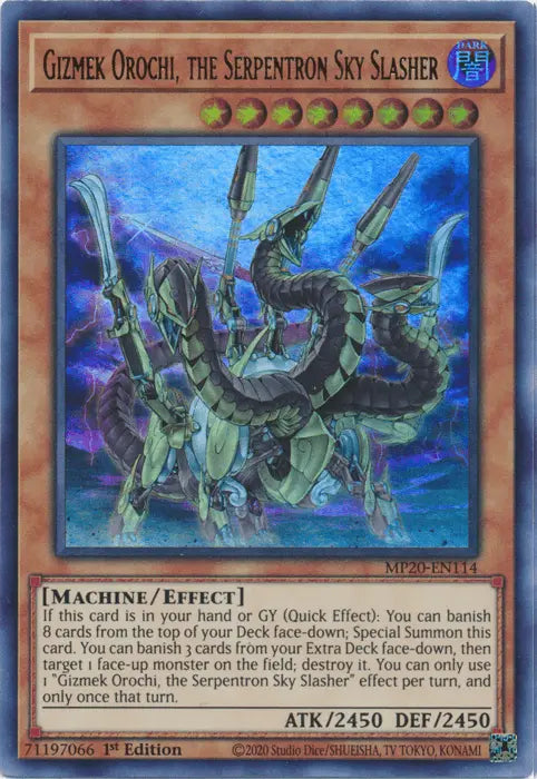 Gizmek Orochi, the Serpentron Sky Slasher [MP20-EN114] Ultra Rare - Doe's Cards