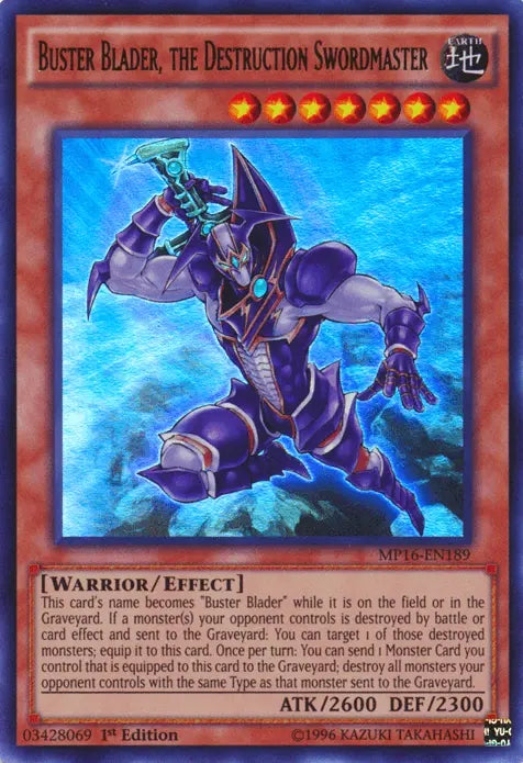 Buster Blader, the Destruction Swordmaster [MP16-EN189] Ultra Rare - Doe's Cards