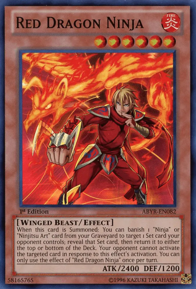 Red Dragon Ninja [ABYR-EN082] Super Rare - Doe's Cards