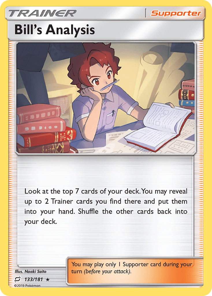 Bill's Analysis (133/181) [Sun & Moon: Team Up] - Doe's Cards