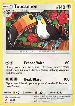 Toucannon (22/30) [Sun & Moon: Trainer Kit - Lycanroc & Alolan Raichu] - Doe's Cards