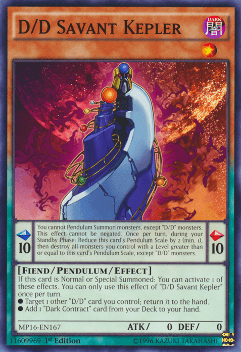 D/D Savant Kepler [MP16-EN167] Common - Doe's Cards