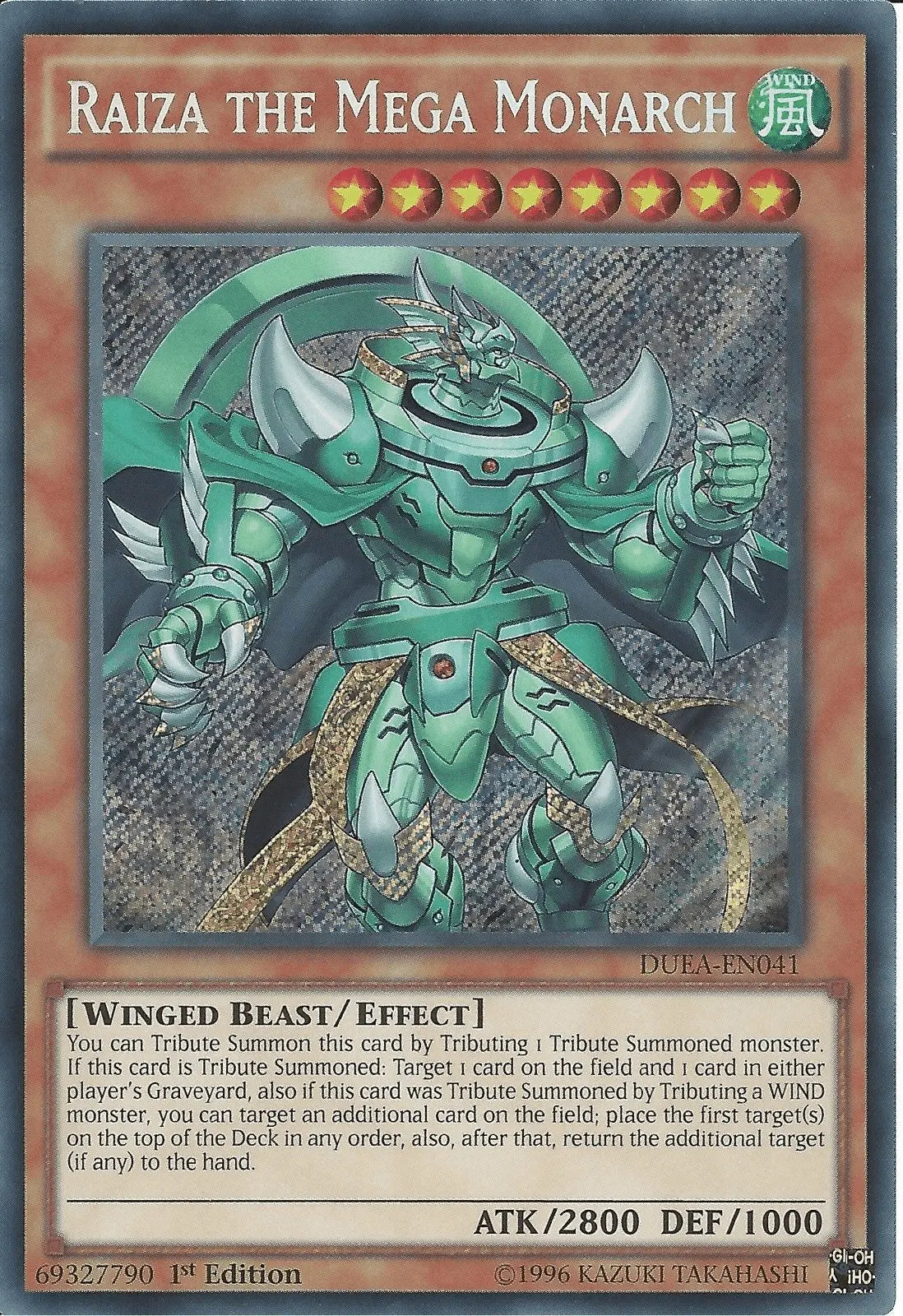 Raiza the Mega Monarch [DUEA-EN041] Secret Rare - Doe's Cards