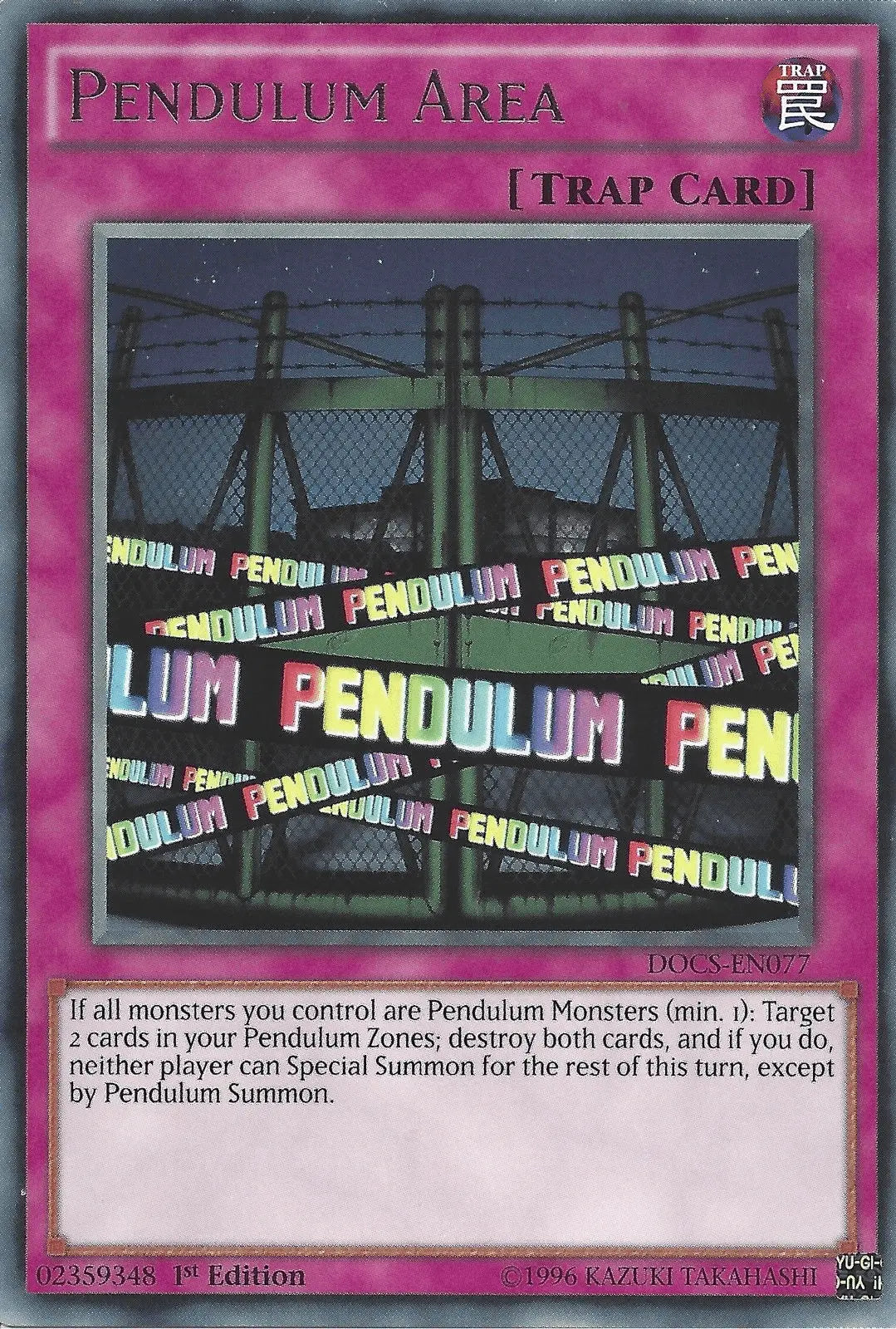 Pendulum Area [DOCS-EN077] Rare - Doe's Cards