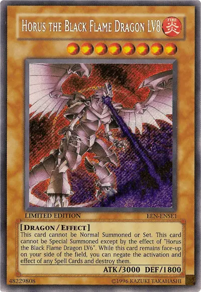 Horus The Black Flame Dragon LV8 [EEN-ENSE1] Secret Rare - Doe's Cards