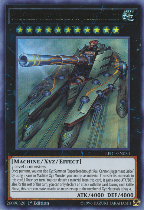 Superdreadnought Rail Cannon Juggernaut Liebe [LED4-EN034] Ultra Rare - Doe's Cards