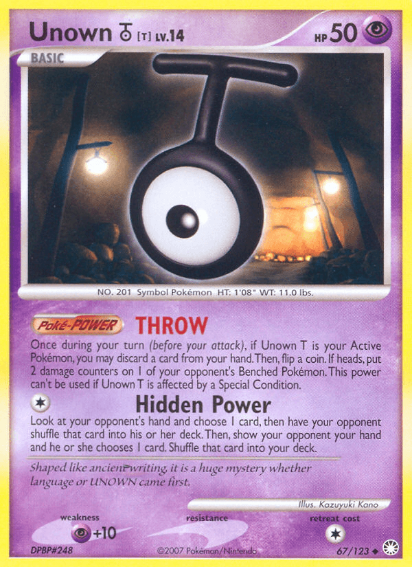 Unown T (67/123) [Diamond & Pearl: Mysterious Treasures] - Doe's Cards