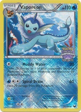 Vaporeon (25/108) (State Province Championship 2013 Promo) [Black & White: Dark Explorers] - Doe's Cards