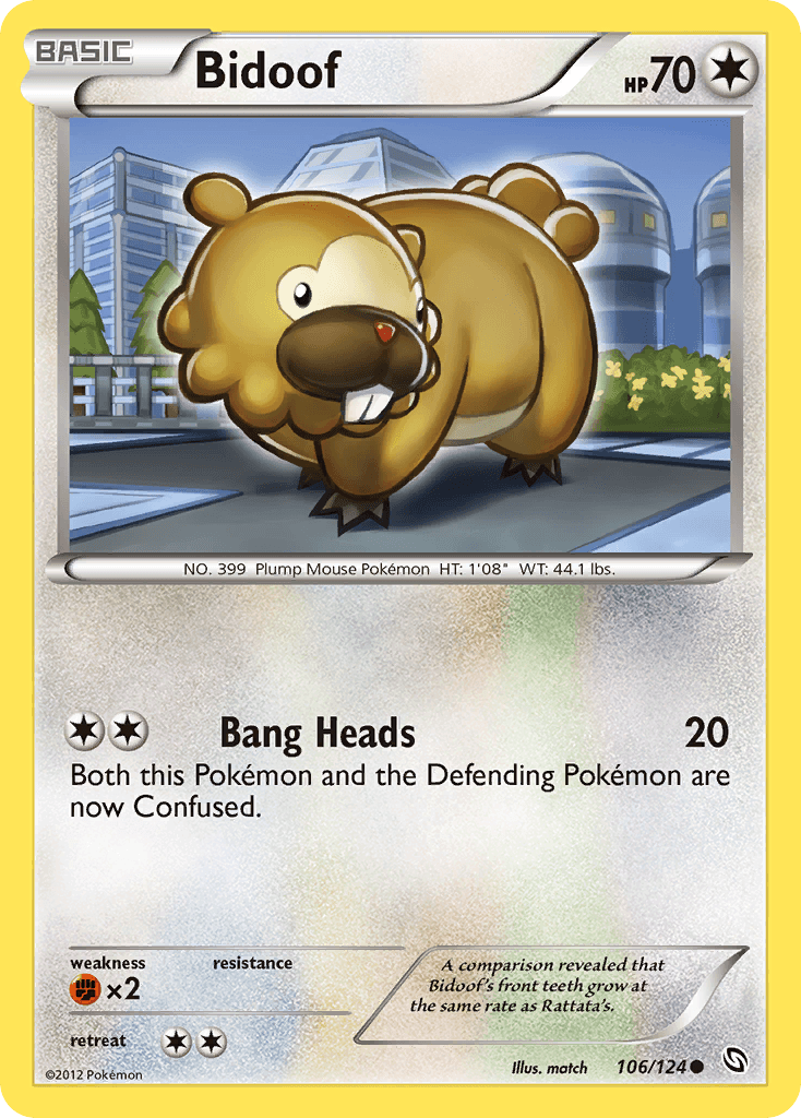 Bidoof (106/124) [Black & White: Dragons Exalted] - Doe's Cards