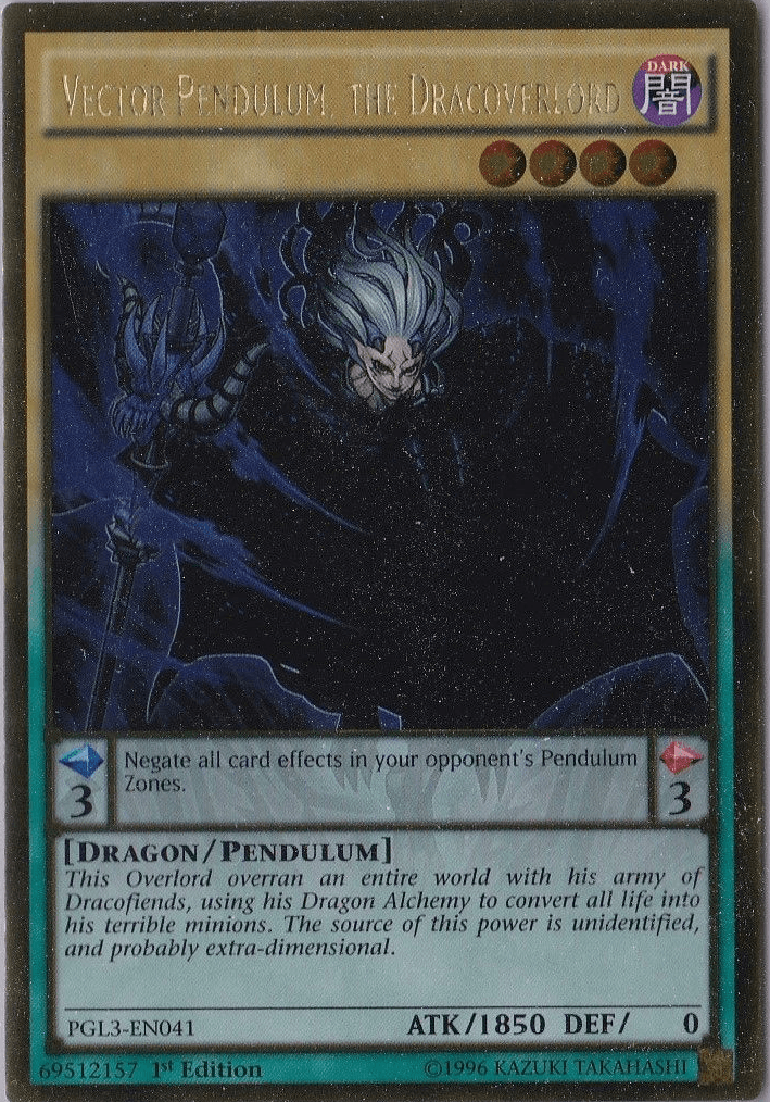 Vector Pendulum, the Dracoverlord [PGL3-EN041] Gold Rare - Doe's Cards