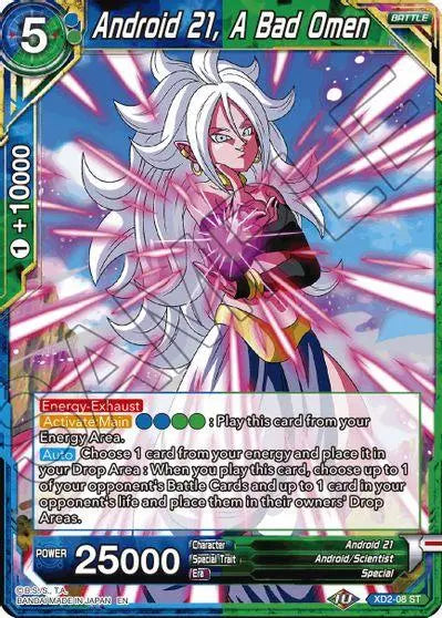 Android 21, A Bad Omen (Reprint) (XD2-08) [Battle Evolution Booster] - Doe's Cards