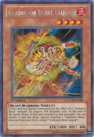 Gladiator Beast Laquari [LCGX-EN238] Secret Rare - Doe's Cards
