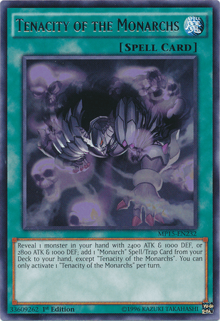 Tenacity of the Monarchs [MP15-EN232] Rare - Doe's Cards